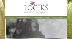 Desktop Screenshot of lociks-bestattungshaus.de
