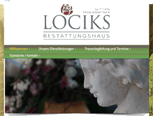 Tablet Screenshot of lociks-bestattungshaus.de